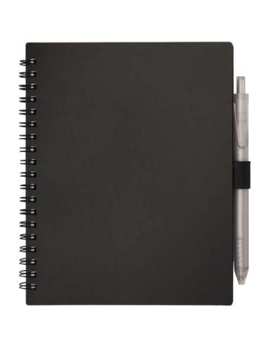 Juego de libreta de tapa blanda y bolígrafo de plástico reciclado (tinta azul) N09892601