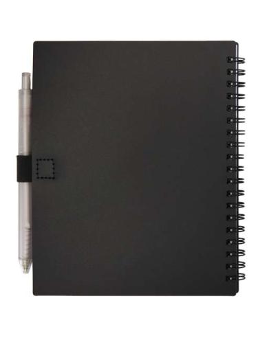 Juego de libreta de tapa blanda y bolígrafo de plástico reciclado (tinta azul) N09892601