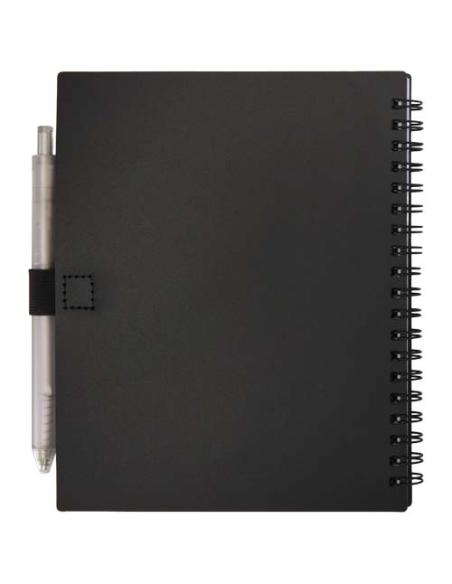 Juego de libreta de tapa blanda y bolígrafo de plástico reciclado (tinta azul) N09892601