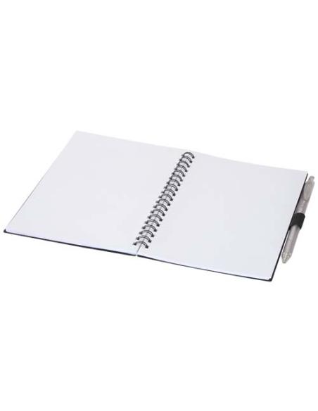 Juego de libreta de tapa blanda y bolígrafo de plástico reciclado (tinta azul) N09892601