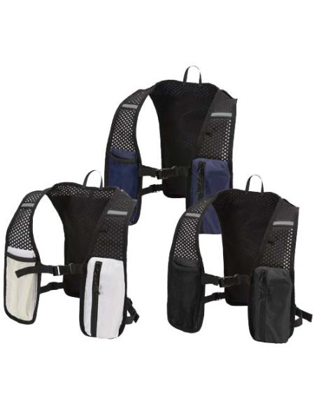 Chaleco de running de material reciclado con certificado GRS y mochila de hidratación de 5 L N23890031