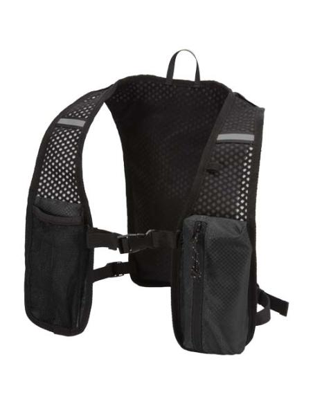 Chaleco de running de material reciclado con certificado GRS y mochila de hidratación de 5 L N09890031