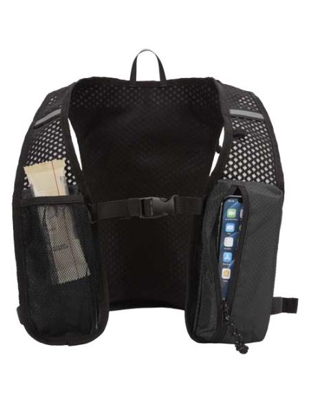 Chaleco de running de material reciclado con certificado GRS y mochila de hidratación de 5 L N09890031