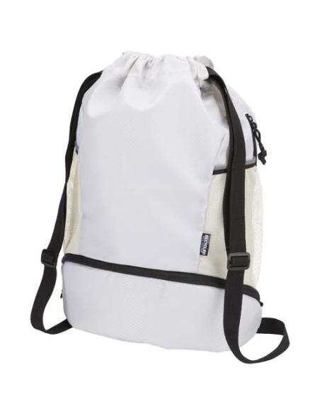 Bolsa deportiva de 18 L con cordón y compartimento inferior de material reciclado con certificado GRS N23990031