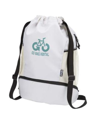 Bolsa deportiva de 18 L con cordón y compartimento inferior de material reciclado con certificado GRS N23990031