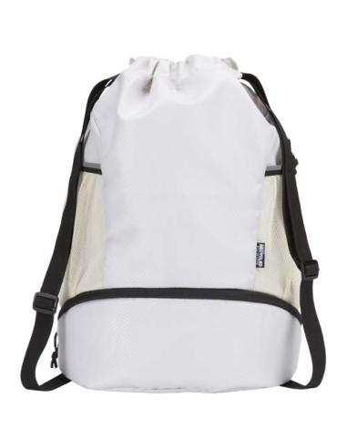 Bolsa deportiva de 18 L con cordón y compartimento inferior de material reciclado con certificado GRS N23990031