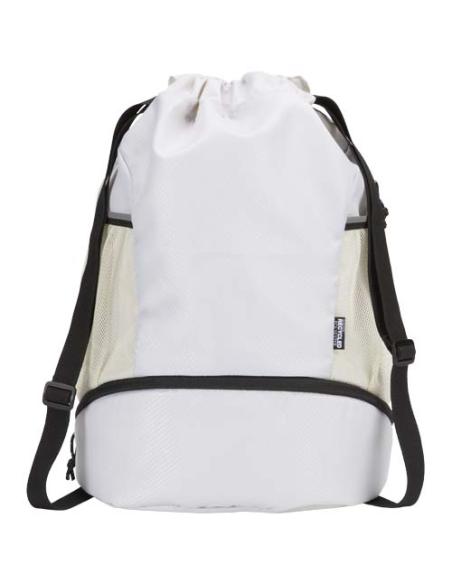 Bolsa deportiva de 18 L con cordón y compartimento inferior de material reciclado con certificado GRS N23990031