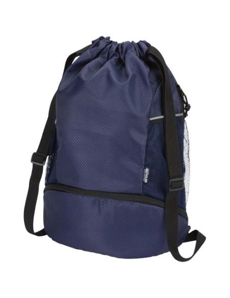 Bolsa deportiva de 18 L con cordón y compartimento inferior de material reciclado con certificado GRS N55990031