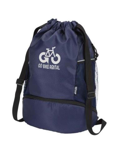 Bolsa deportiva de 18 L con cordón y compartimento inferior de material reciclado con certificado GRS N55990031