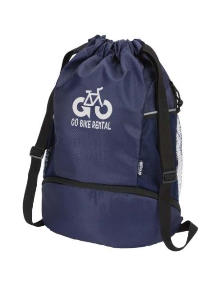 Bolsa deportiva de 18 L con cordón y compartimento inferior de material reciclado con certificado GRS N55990031