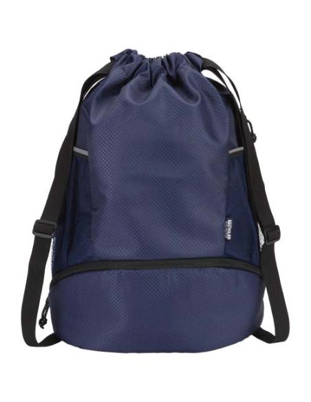 Bolsa deportiva de 18 L con cordón y compartimento inferior de material reciclado con certificado GRS N55990031