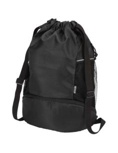 Bolsa deportiva de 18 L con cordón y compartimento inferior de material reciclado con certificado GRS N23990031