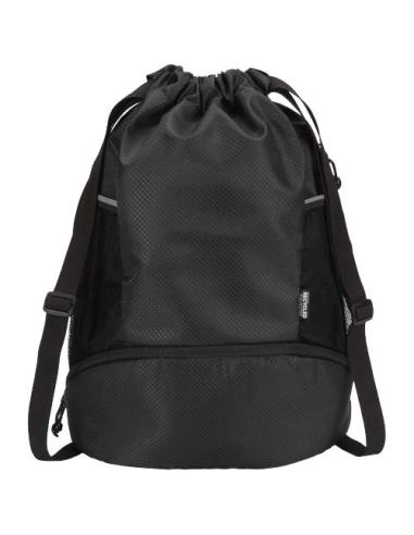Bolsa deportiva de 18 L con cordón y compartimento inferior de material reciclado con certificado GRS N09990031