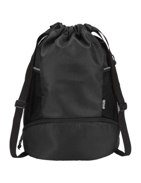 Bolsa deportiva de 18 L con cordón y compartimento inferior de material reciclado con certificado GRS N09990031