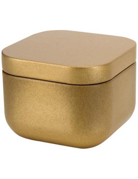 Vela cuadrada en caja metálica con aroma de vainilla N41253621