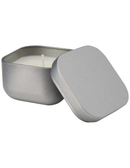 Vela cuadrada en caja metálica con aroma de vainilla N18253621