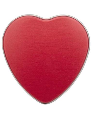 Vela con forma de corazón y aroma de vainilla en caja metálica N12353621
