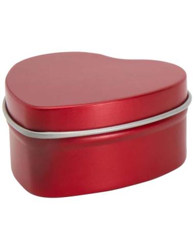 Vela con forma de corazón y aroma de vainilla en caja metálica N12353621