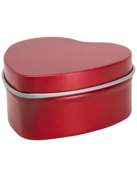 Vela con forma de corazón y aroma de vainilla en caja metálica N12353621