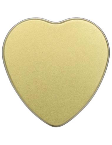 Vela con forma de corazón y aroma de vainilla en caja metálica N04353621
