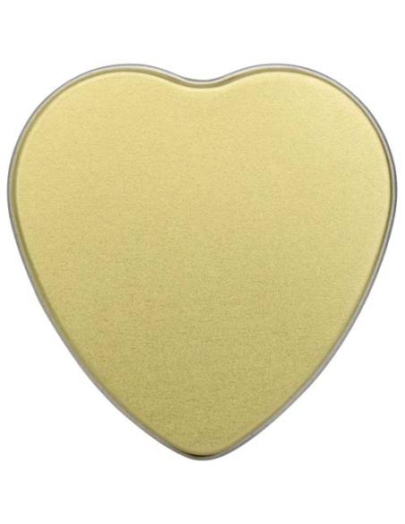 Vela con forma de corazón y aroma de vainilla en caja metálica N04353621