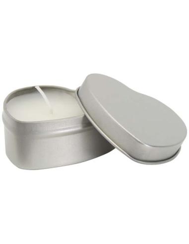 Vela con forma de corazón y aroma de vainilla en caja metálica N18353621