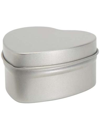 Vela con forma de corazón y aroma de vainilla en caja metálica N18353621
