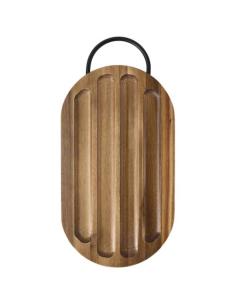 Tabla de cortar de madera de acacia con cuchillo para pan N17393621 2