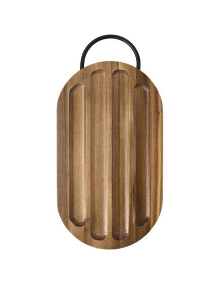 Tabla de cortar de madera de acacia con cuchillo para pan N17393621