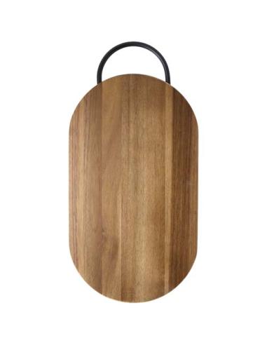 Tabla de cortar de madera de acacia con cuchillo para pan N17393621