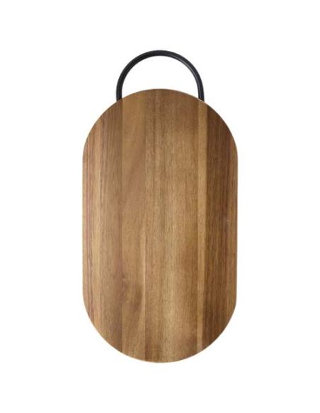 Tabla de cortar de madera de acacia con cuchillo para pan N17393621