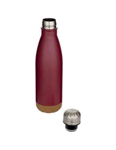 Botella de 500 ml de acero inoxidable con aislamiento y doble pared con detalles de corcho N12298001