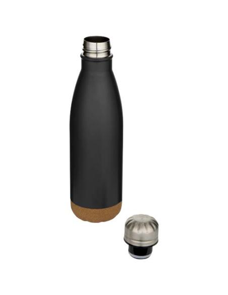 Botella de 500 ml de acero inoxidable con aislamiento y doble pared con detalles de corcho N09298001