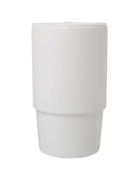 Taza de cerámica con tapa de plástico de 450 ml N10698001