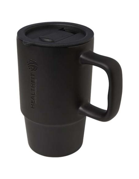 Taza de cerámica con tapa de plástico de 450 ml N09698001
