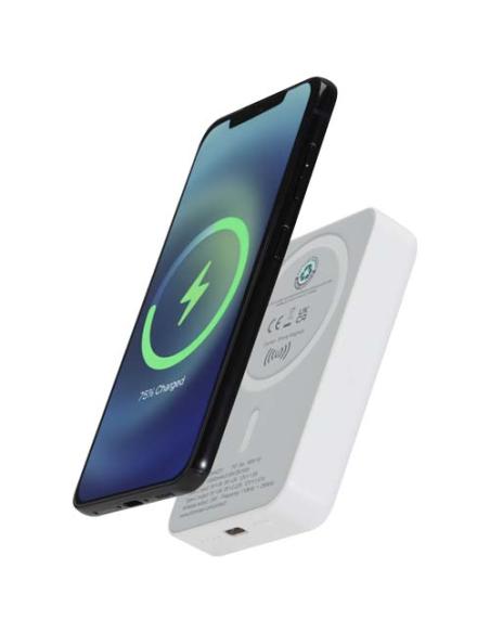 Batería externa inalámbrica magnética de 10 000 mAh y 15 W con PD de 20 W fabricada con plástico reciclado N10244421