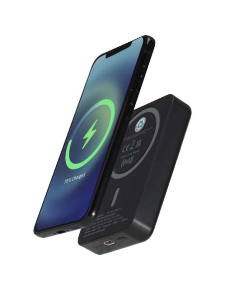 Batería externa inalámbrica magnética de 10 000 mAh y 15 W con PD de 20 W fabricada con plástico reciclado N09244421