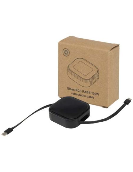 Cable retráctil reciclado 5 en 1 para sincronización de datos y carga rápida de 100 W con kit de herramientas para smartphone N0