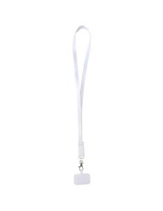 Lanyard de plástico reciclado para smartphone con sincronización de datos integrada y cable 5 en 1 de carga rápida de 65 W N1074