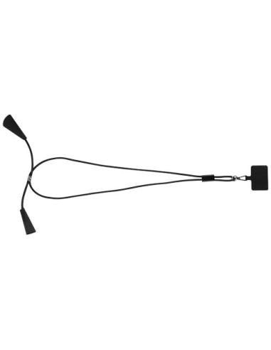 Lanyard de plástico reciclado para smartphone con sincronización de datos integrada y cable 5 en 1 de carga rápida de 100 W N093