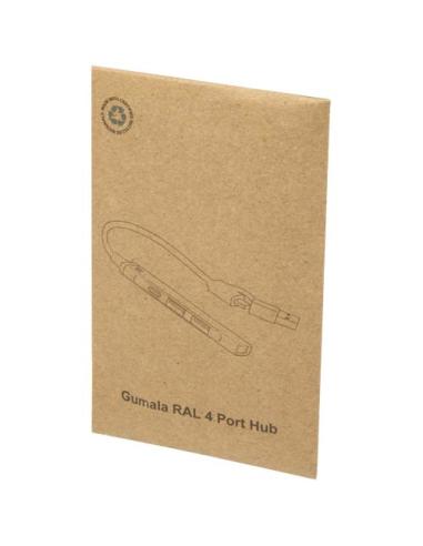 Hub USB-A y tipo-C de 4 puertos de aluminio reciclado con doble entrada N18964421