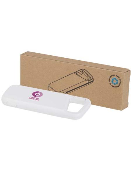 Batería externa de 5000 mAh y 12 W de plástico reciclado resistente al agua con mosquetón N10074421