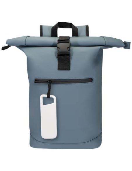 Batería externa de 5000 mAh y 12 W de plástico reciclado resistente al agua con mosquetón N10074421