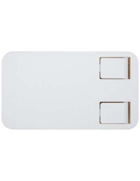 Soporte para teléfono de sobremesa plegable de plástico reciclado con detalles de bambú N10464421