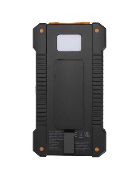 Batería externa solar de 5000 mAh y 10 W de plástico reciclado robusto con linterna incorporada N09174421