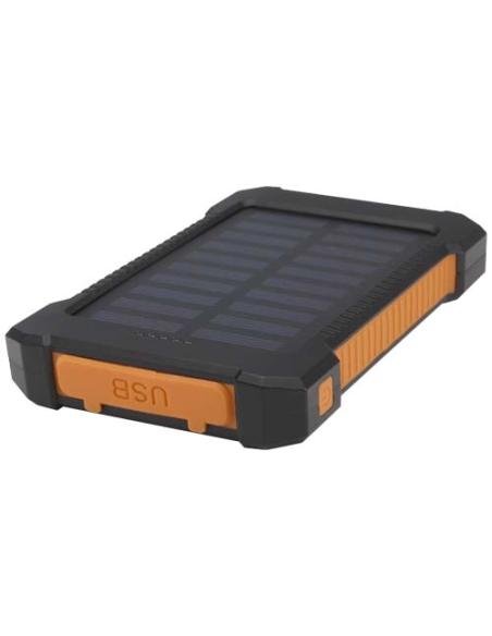 Batería externa solar de 5000 mAh y 10 W de plástico reciclado robusto con linterna incorporada N09174421