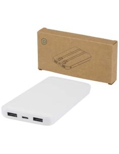 Batería externa de plástico reciclado de 10 000 mAh y 10 W con 2 cables integrados N10954421