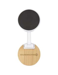 Soporte para teléfono magnético plegable de plástico reciclado con detalles de bambú N10364421 2