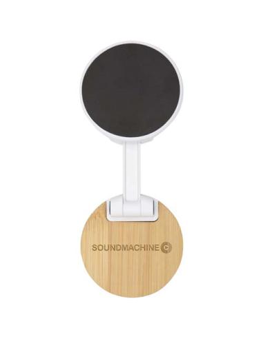 Soporte para teléfono magnético plegable de plástico reciclado con detalles de bambú N10364421