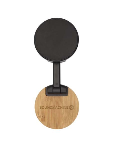 Soporte para teléfono magnético plegable de plástico reciclado con detalles de bambú N09364421